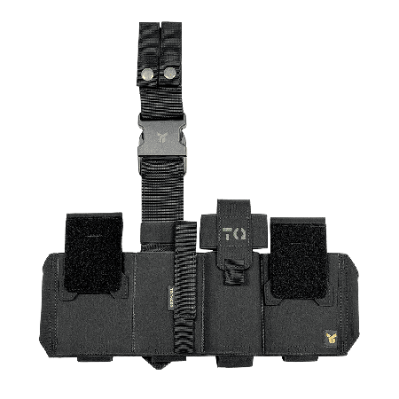 Pouch for a first aid kit "Dnipro" on a platform (attachment on the belt and thigh), PM25 GEN2, black