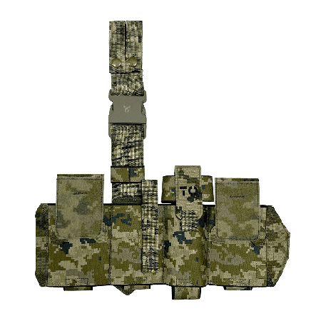 First aid kit pouch "Dnipro" on a platform (attachment on the belt and thigh), PM25 GEN2, pixel